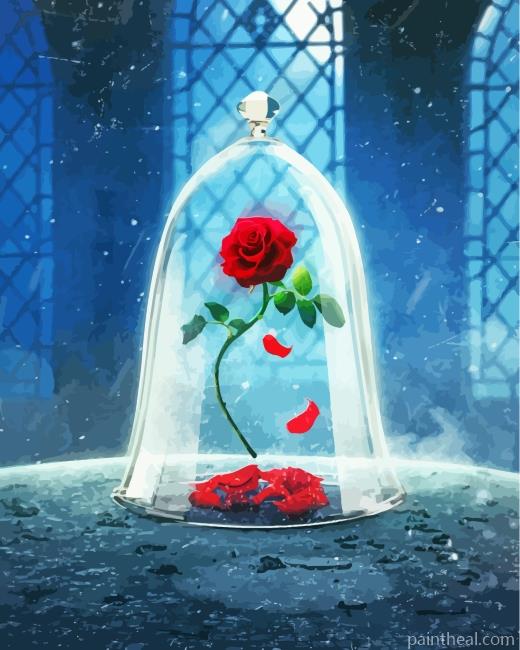 Red Rose Glass Painting By Numbers Kits