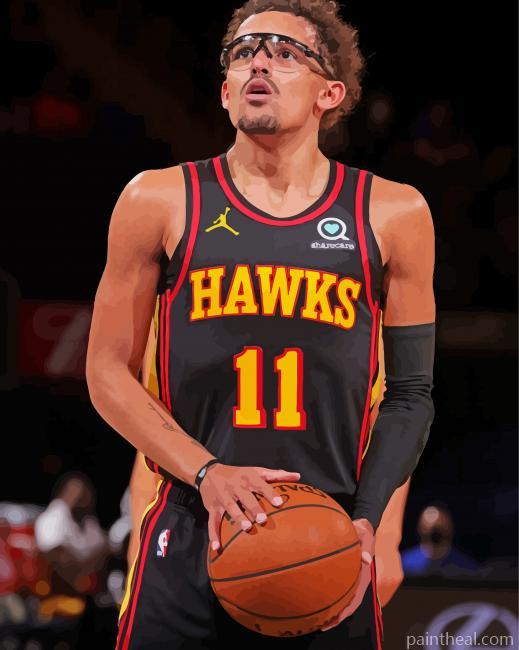 Trae Young Footballer Painting By Numbers Kits