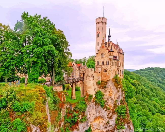 Lichtenstein Castle Germany Painting By Numbers Kits