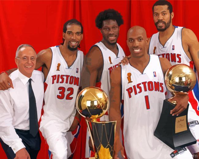 Detroit Pistons NBA Painting By Numbers Kits