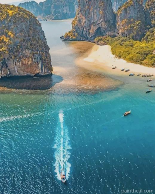 Thailand Sea View Painting By Numbers Kits