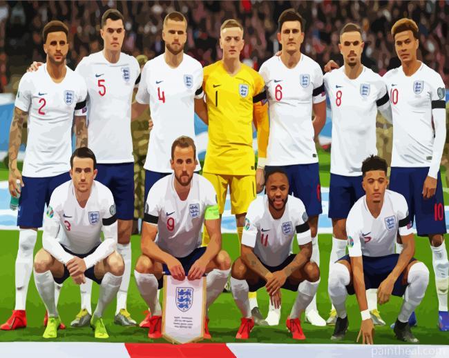 England Football Team Painting By Numbers Kits