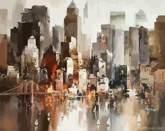 Mist In New York Cities Painting By Numbers Kits