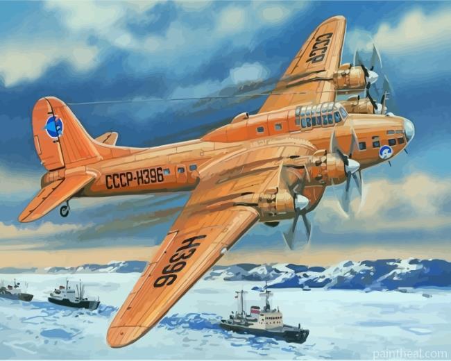 Petlyakov Pe 8 Polar Painting By Numbers Kits
