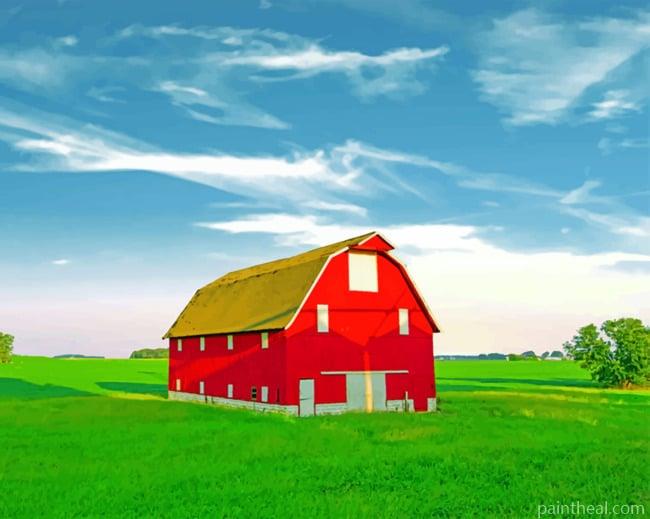 Red Barn Painting By Numbers Kits