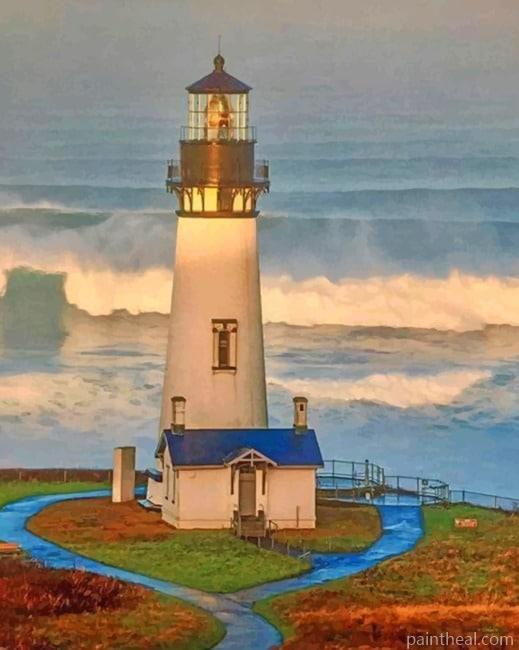Yaquina Head Lighthouse Painting By Numbers Kits