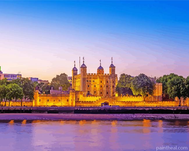 Tower Of London England -Paint By Numbers Painting By Numbers Kits