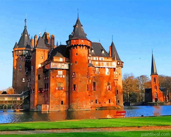 Netherlands Castle De Haar Painting By Numbers Kits