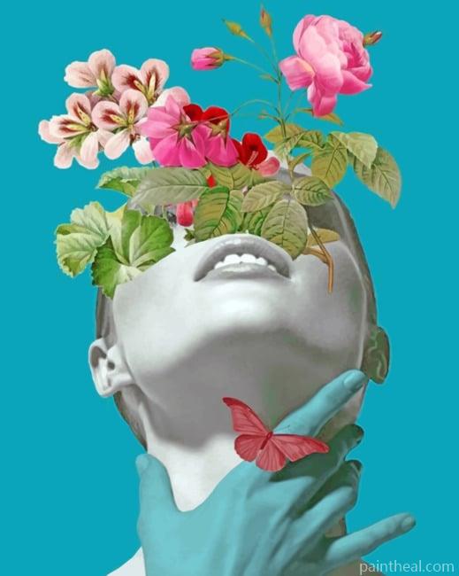 Floral Girl Face Painting By Numbers Kits