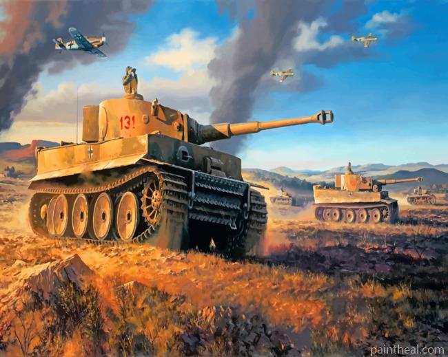 German Tiger Tank Painting By Numbers Kits