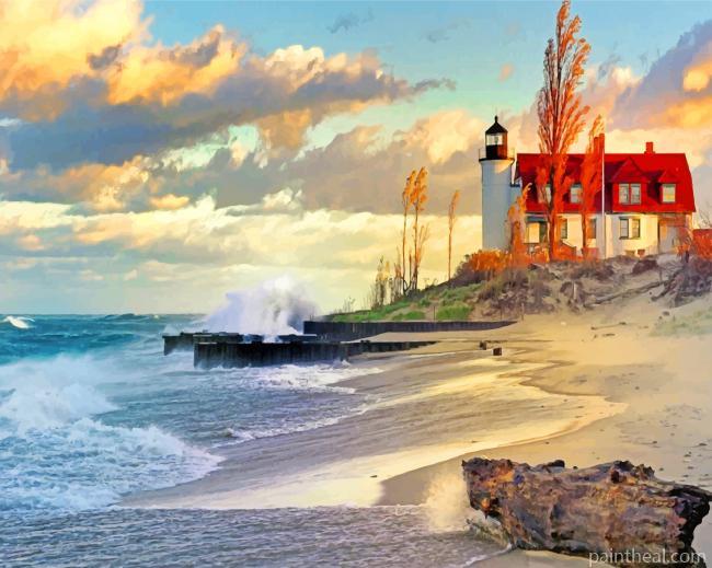 Lighthouse Scenery Painting By Numbers Kits