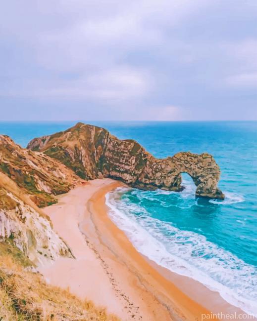 Durdle Door Beach Painting By Numbers Kits