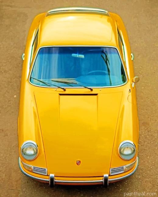 Yellow Porsche NEW Painting By Numbers Kits