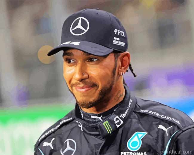 Race Car Driver Sir Lewis Hamilton Painting By Numbers Kits