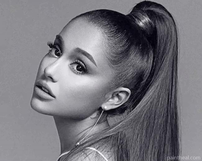 Ariana Grande Black And White Painting By Numbers Kits