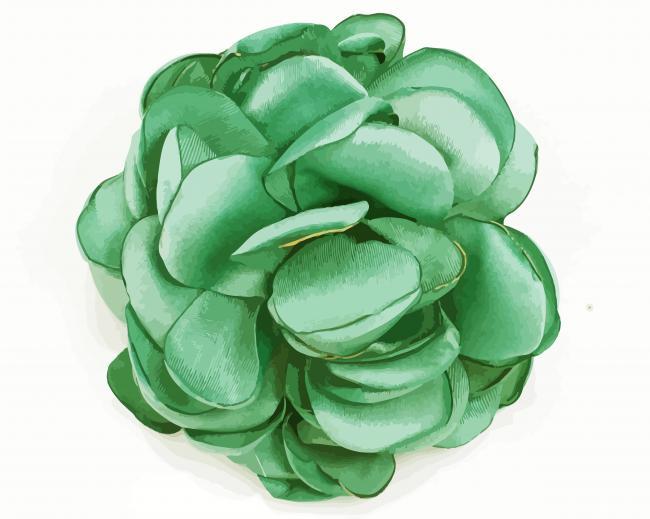 Sage Green Flower Painting By Numbers Kits
