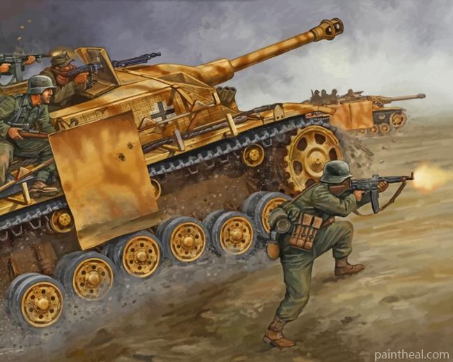 Military Tank WW2 Painting By Numbers Kits