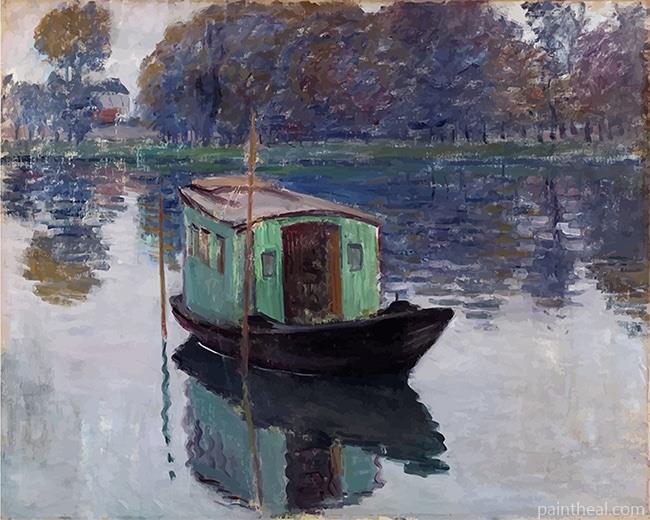 Claude Monet The Studio Boat Painting By Numbers Kits