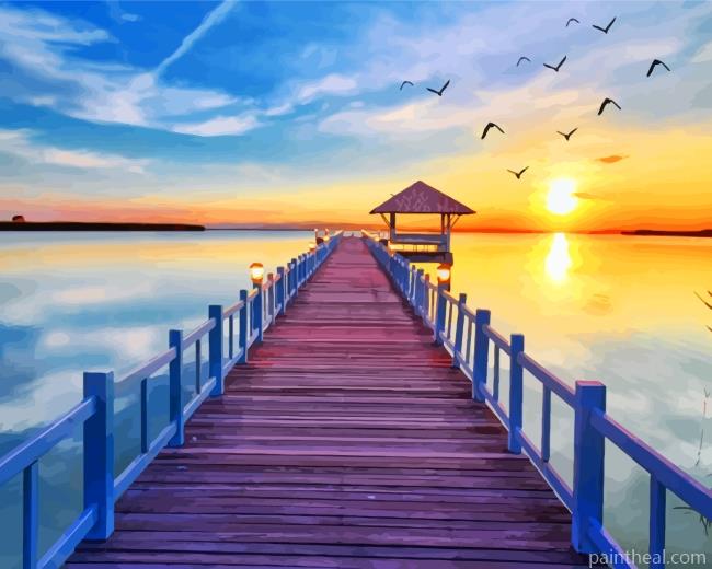 Beach Pier Painting By Numbers Kits