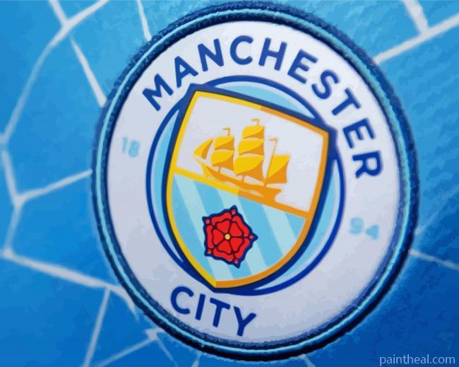 Aesthetic Man City Badge Painting By Numbers Kits