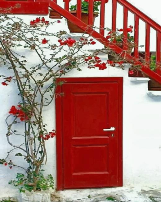 Red Door Painting By Numbers Kits