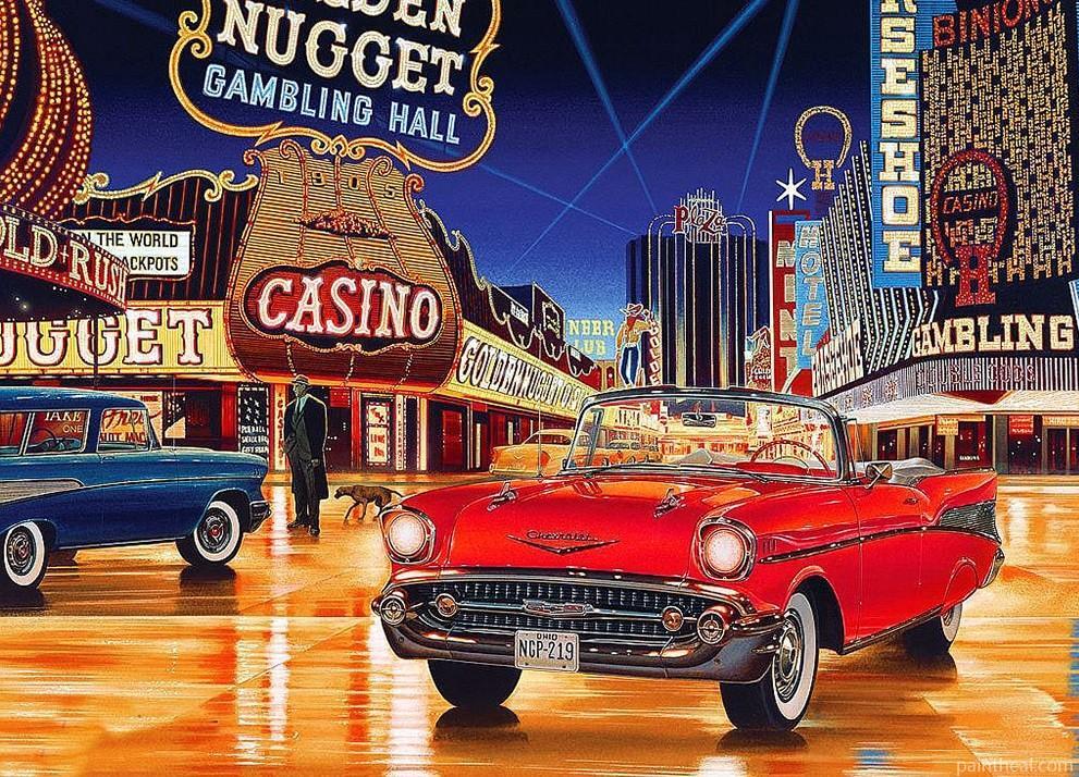 Masterpieces Car at Las Vegas Cities Painting By Numbers Kits