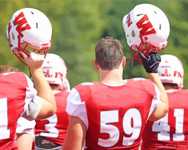 Denison University American Football Team Painting By Numbers Kits
