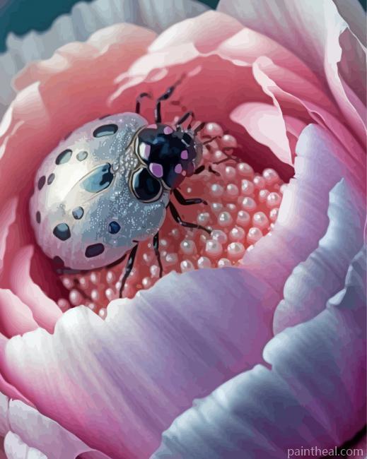 Fancy Pink Bug Painting By Numbers Kits
