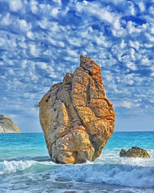 Cyprus Rock Seascape Painting By Numbers Kits