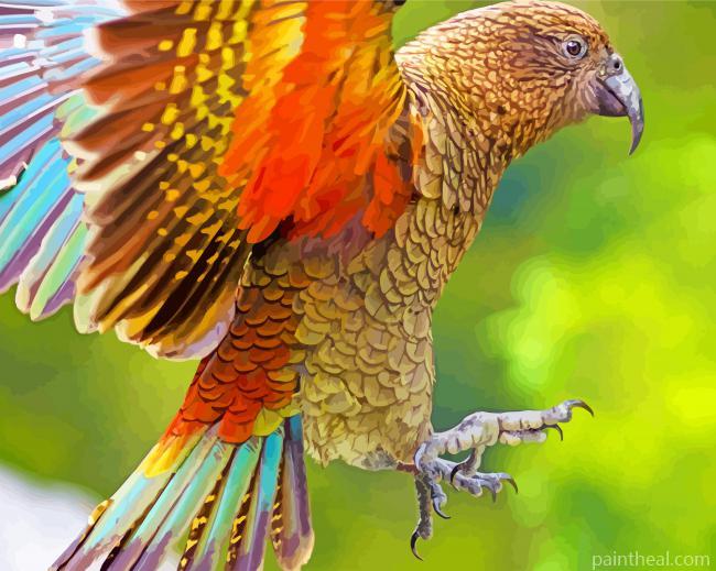 Animal Kea Bird Painting By Numbers Kits