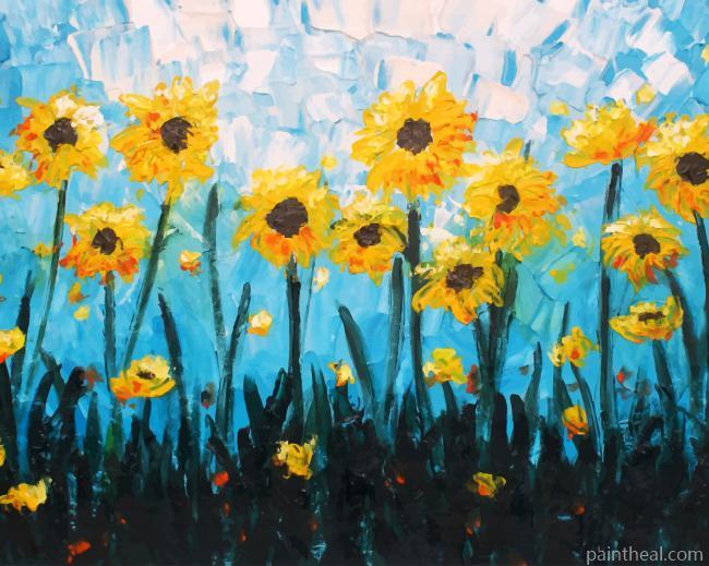 Field Of flowers Art Painting By Numbers Kits