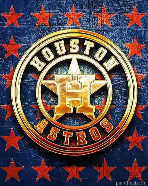 Baseball Astros Logo Painting By Numbers Kits