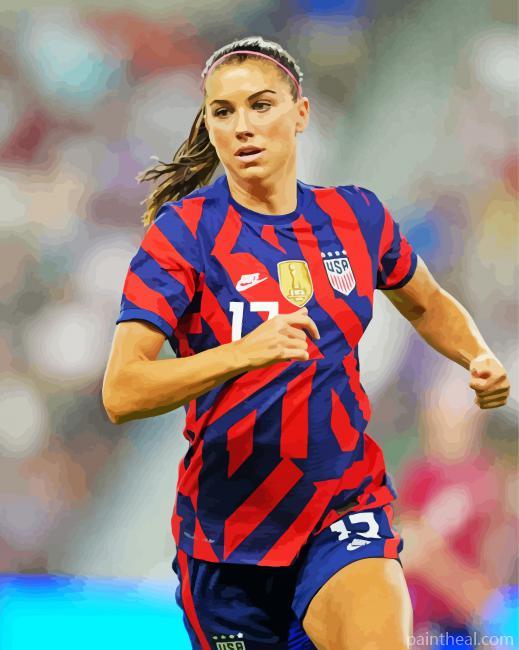 American Soccer Player Alex Morgan Painting By Numbers Kits