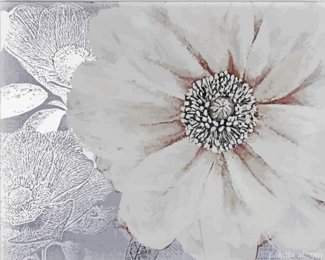 Grey And White Art Painting By Numbers Kits
