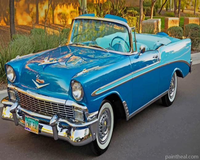Classic Blue Car NEW Painting By Numbers Kits