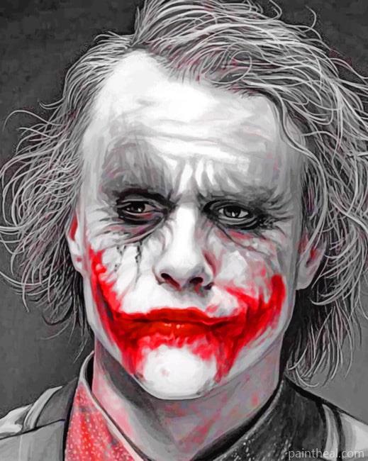 Black and White Joker Painting By Numbers Kits