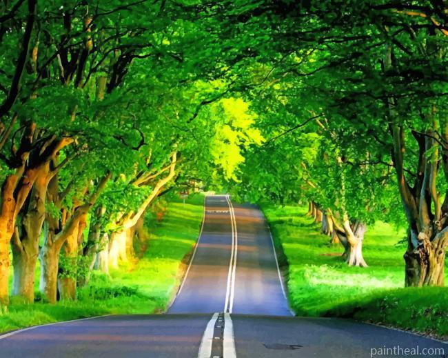 Nature Road Painting By Numbers Kits