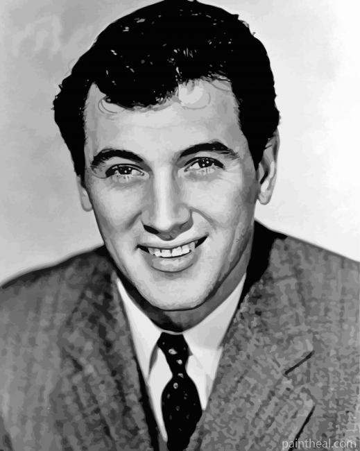 Black and White Actor Rock Hudson Painting By Numbers Kits