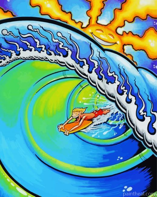 Bodyboarding Art Painting By Numbers Kits