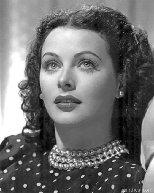 Monochrome Hedy Lamarr Painting By Numbers Kits