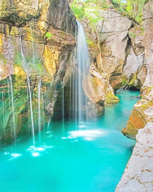 Velika Korita Gorge Slovenia Painting By Numbers Kits