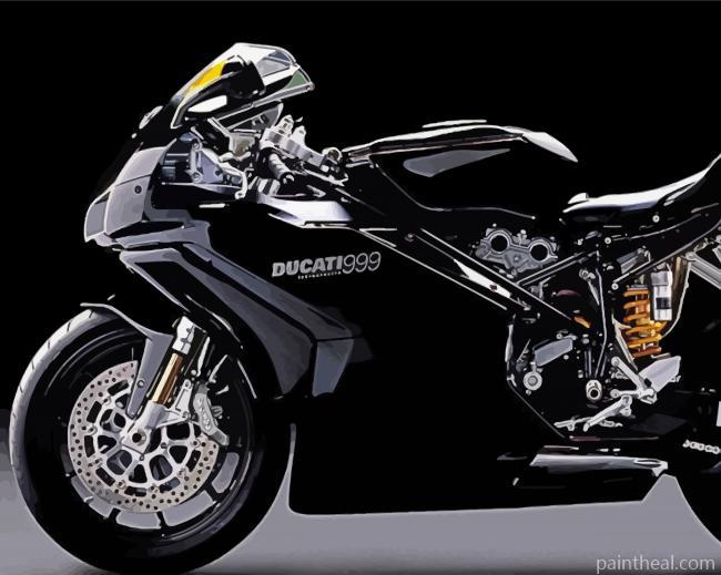 Black Ducati 999 Painting By Numbers Kits