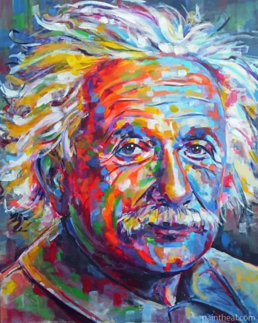 Colorful Albert Einstein Painting By Numbers Kits