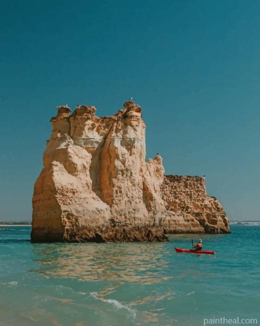 The Kayak And The Rock Painting By Numbers Kits