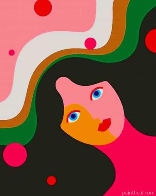 Colorful Girl Illustration Painting By Numbers Kits