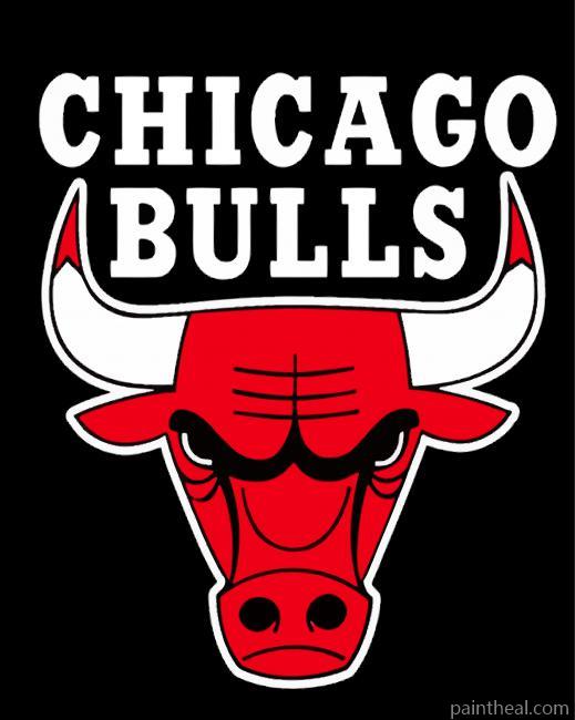 Chicago Bulls Logo Painting By Numbers Kits