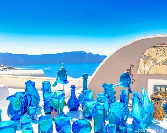 Oia Greece Painting By Numbers Kits