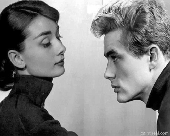 James Dean And Audrey Painting By Numbers Kits