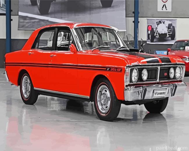 Red Xy Ford Falcon Painting By Numbers Kits