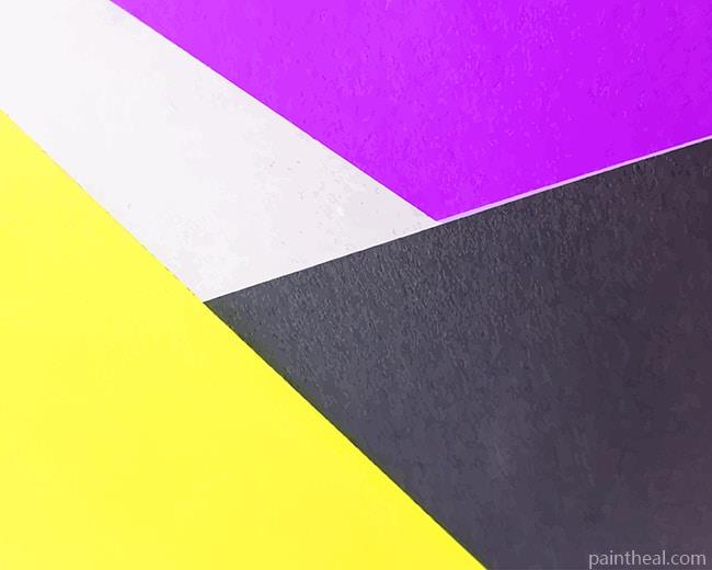 Purple Black Yellow Pattern Painting By Numbers Kits
